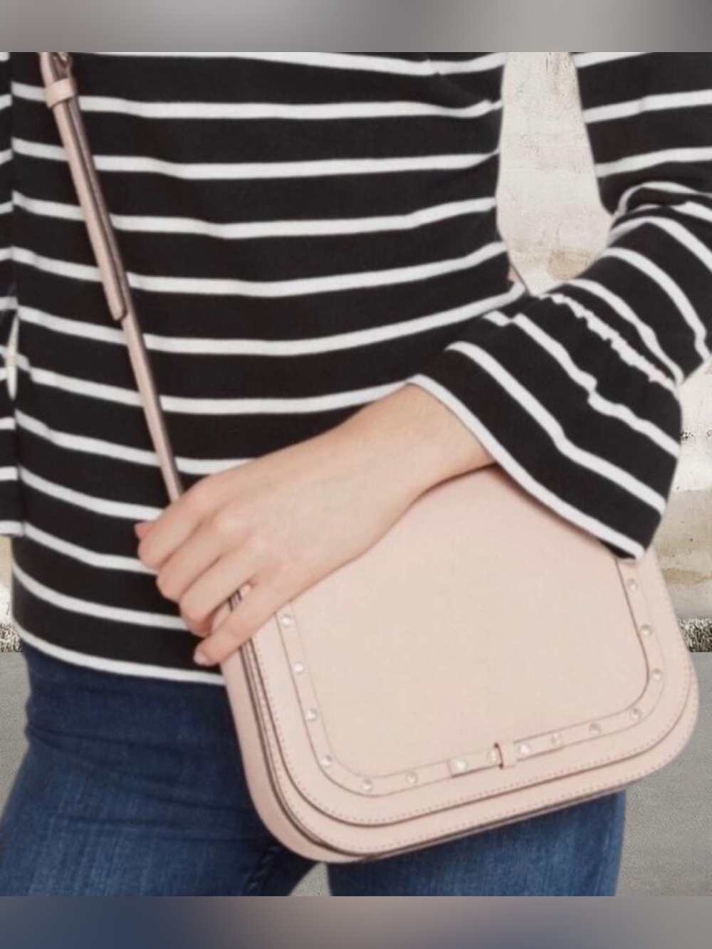 kate spade Blush Pink Stud-Trim Crossbody Bag